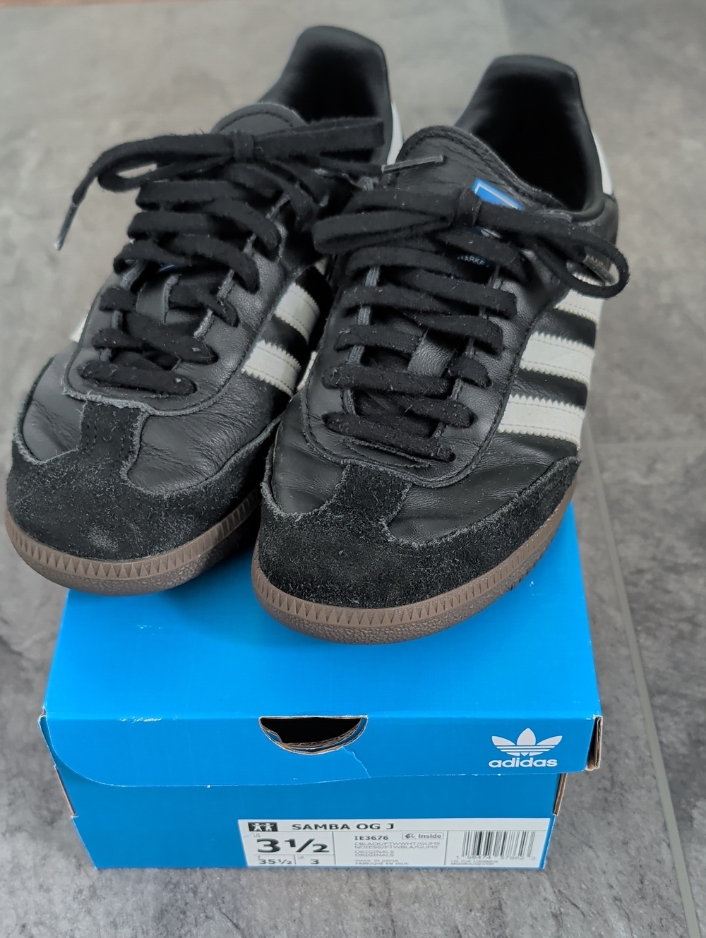 adidas Samba OG Black with White Stripes and Gum Sole